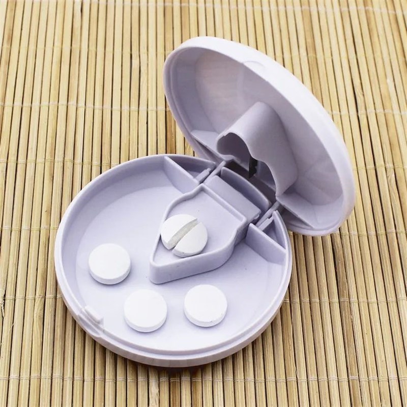 Portable Pill Cutter Splitter Divide Storage Medicine Cut Co