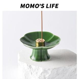 和风日式 极简创意线香香插底座室内沉香檀香立香炉书房桌面摆件