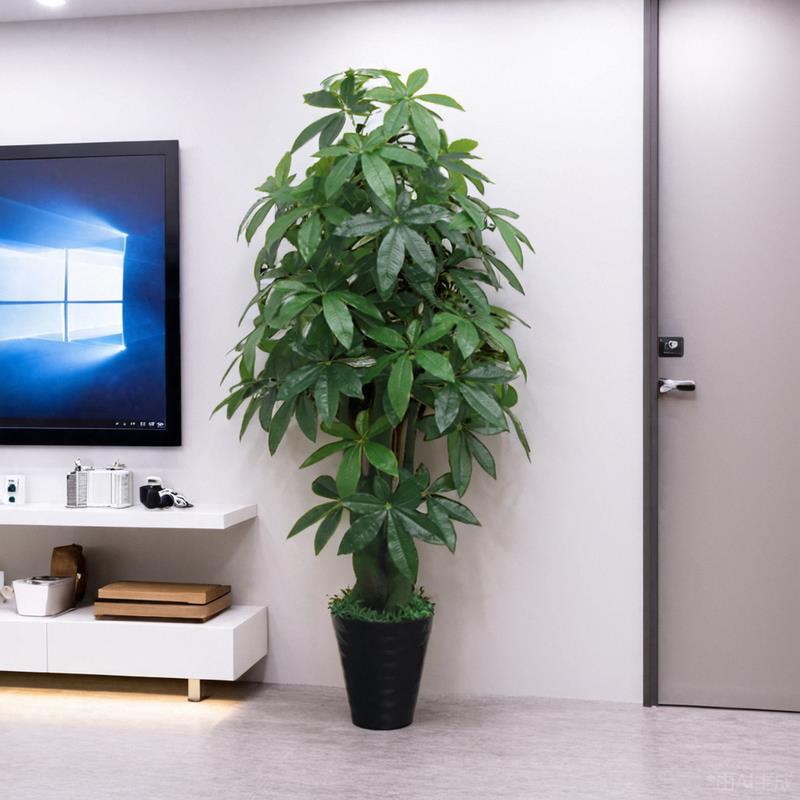 彷真发财树塑料植物客厅落地盆景大型绿植盆栽假花室内彷生招财树