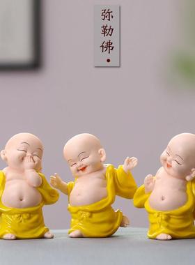 精品陶瓷弥勒佛大肚白瓷笑佛客厅创意中式手工家居饰品禅意小摆件