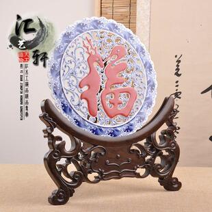 实木非洲黑檀木赏盘架瓷盘茶饼玉盘铜镜展示托 托架家居饰品摆饰