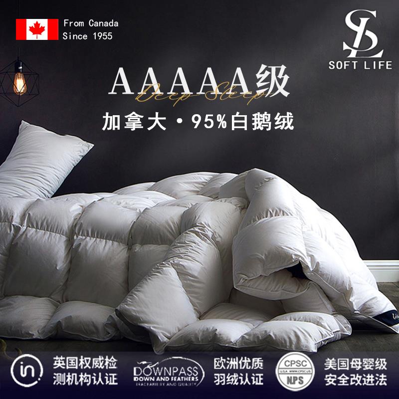 加拿大进口羽绒被95白鹅绒夏被冬被子五星级酒店春秋被芯加厚保暖