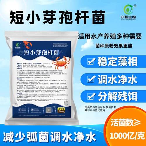 1000亿/克短小芽孢杆菌水产养殖用菌低温环境污水处理净水厂家直