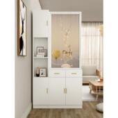 屏风隔断客厅简约现代进门入户双面实木置物架酒柜正对大门玄关柜