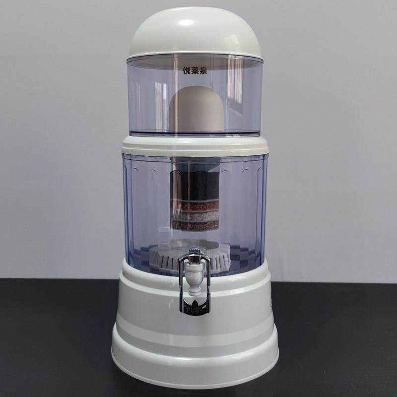 悦莱泉陶瓷过滤芯净水矿泉壶缸家用储蓄水桶直饮滤水桶过滤缸12升