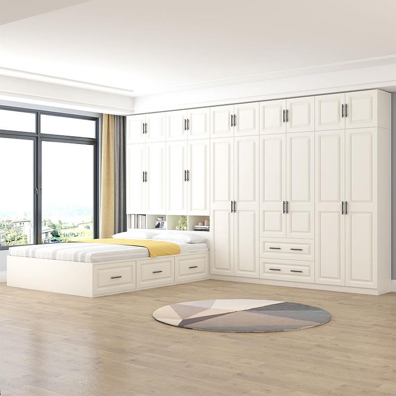 榻榻米衣柜床多功能储物儿童书桌床组合衣帽间床小户型床柜一体床