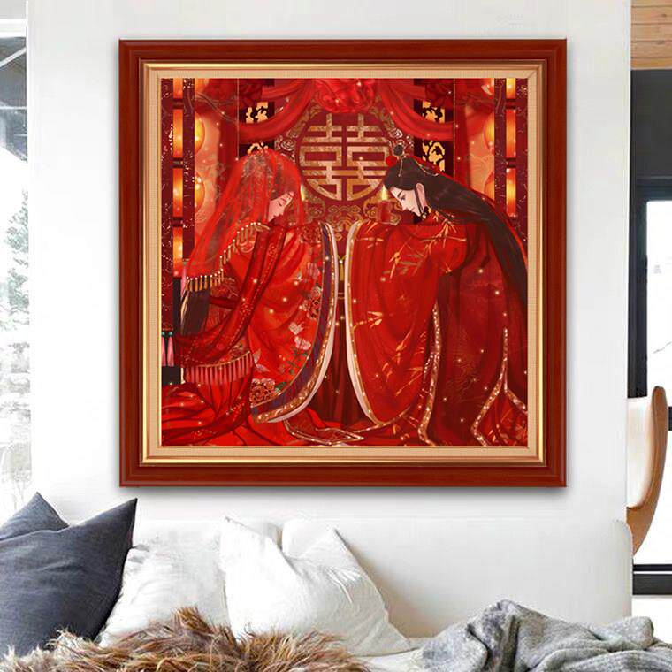 钻石画2025新客厅卧室婚礼系列古风婚礼5D点砖十字绣满钻石