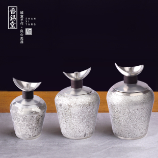 酒具覆古怀旧 善锡堂999纯锡温酒器暖酒烫酒壶家用热黄酒白酒老式