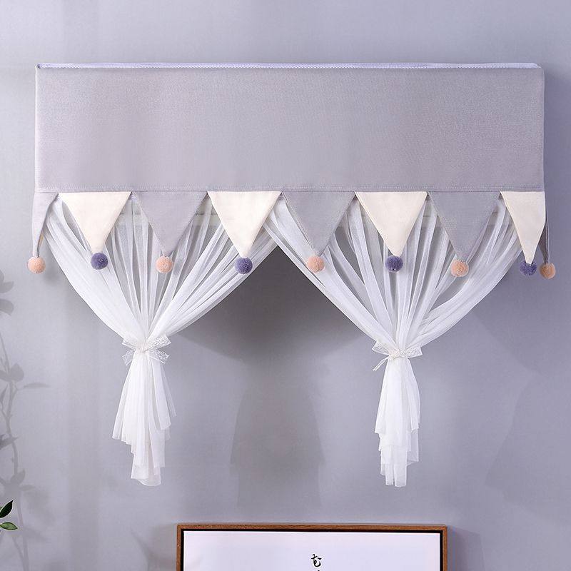 空调罩套简约挂式防尘罩挡风罩开机不取月子防风罩布艺挂机防尘罩