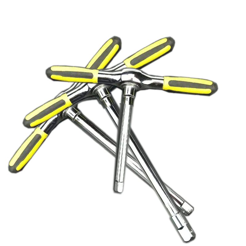 T形棘轮套筒扳手1/2大飞3/8中飞1/4小飞手柄可拆卸换头省力丁字型