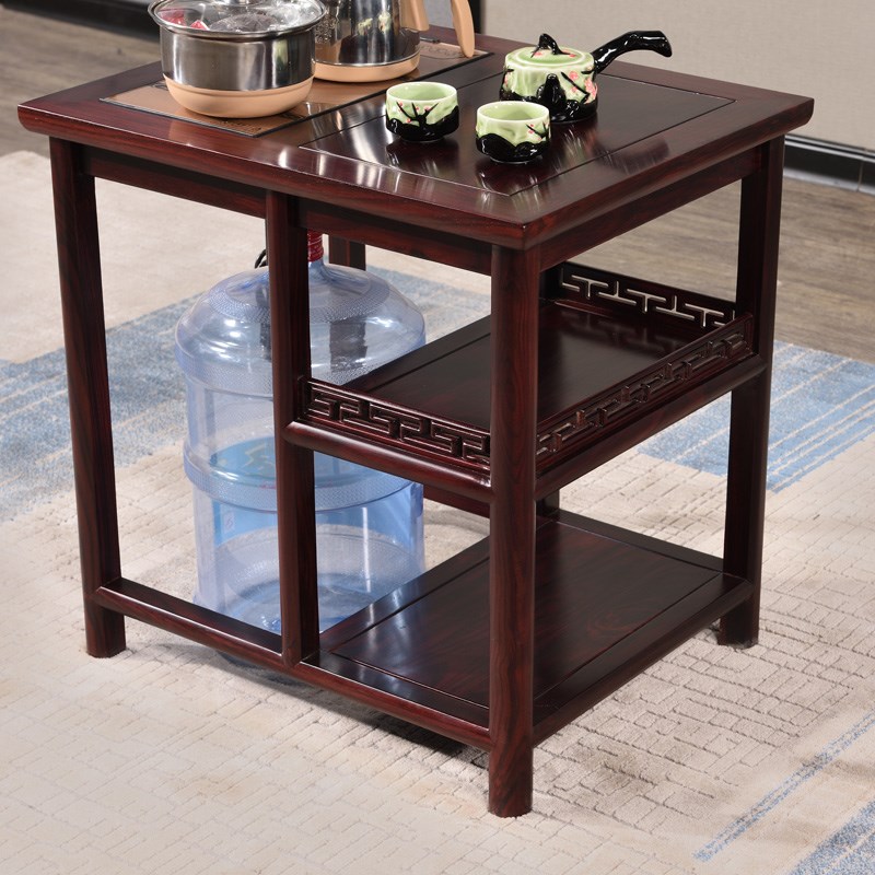 印尼黑酸枝茶水柜茶几阔叶黄檀茶台烧水柜置物架边柜红木茶柜角柜