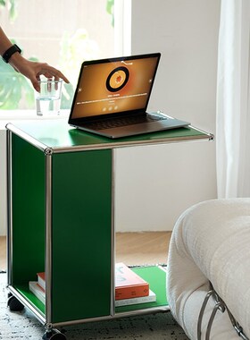 less living模块可移动边几家用客厅沙发小桌子不锈钢置物小推车