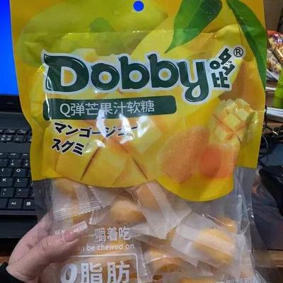 dobby哆比芒果软糖旅行青蛙剥皮果汁软糖扒皮熊仔零食喜糖果水果