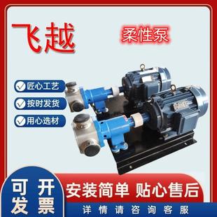 RZB挠性泵硅胶叶轮304泵头耐高温便携式豆浆泵木耳浆自吸式浆料泵