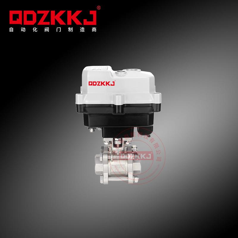 Q911F-16P高温球阀断电复位/防爆电动球阀水油蒸汽三片式内螺纹