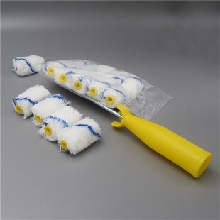 迷你小滚筒刷 2寸滚子墙面修补地面车位划线长毛棉线刷漆油漆辅料