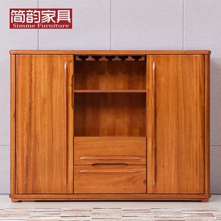 简韵 黄檀木餐边柜 全实木储物柜碗柜 厨房柜子新中式餐厅茶水柜