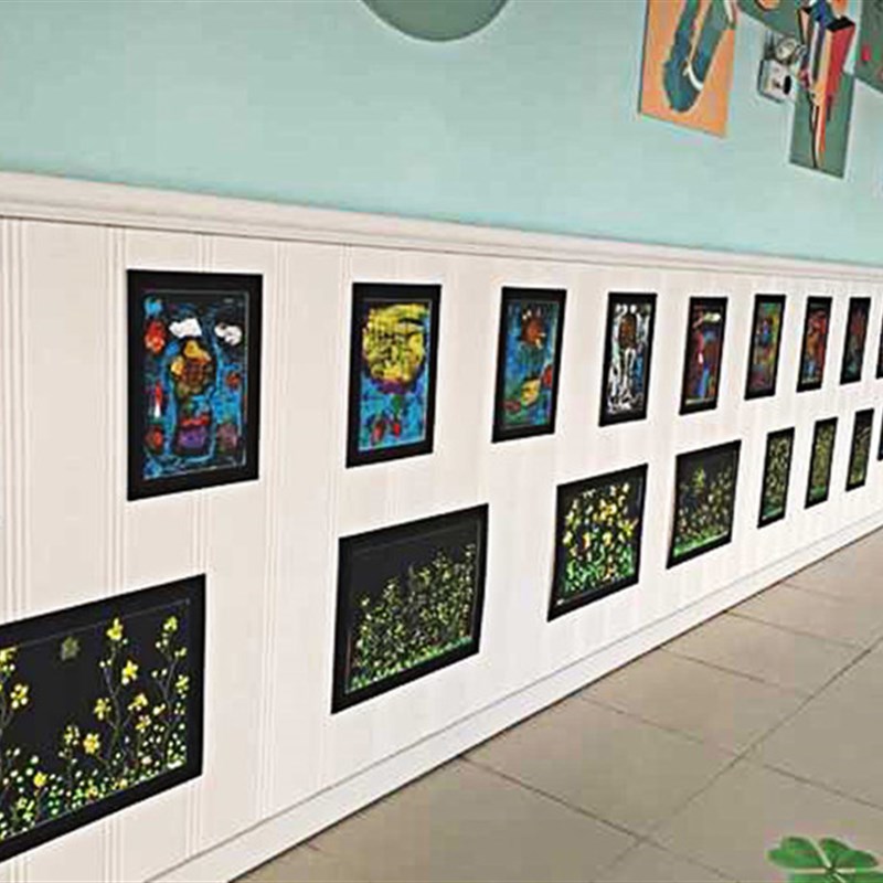 简易厚卡纸画框8开水粉画儿童裱画a4装裱画室幼儿园素描4开相框墙