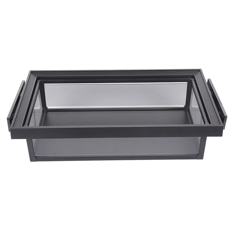 衣柜拉篮抽屉式衣帽间内置收纳玻璃储物篮置物架伸缩裤架滑轨配件