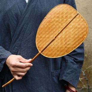 纯手工 家用麈团扇竹编扇子扇子芭蕉扇青篦中国风纳凉复古尾夏季