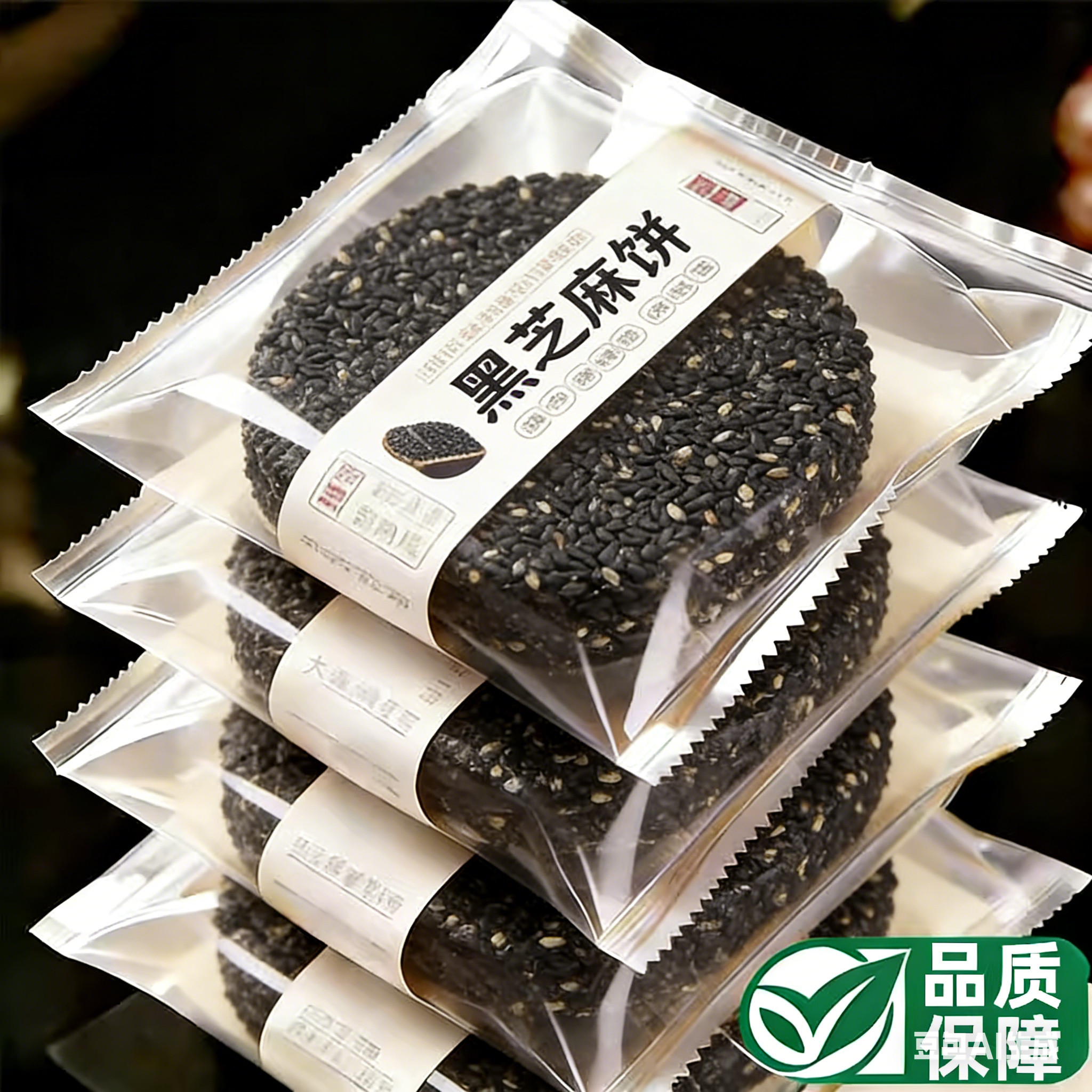 央妈推荐无糖黑芝麻饼干芝麻片薄片孕妇小零食正品麻麻黑早餐食品