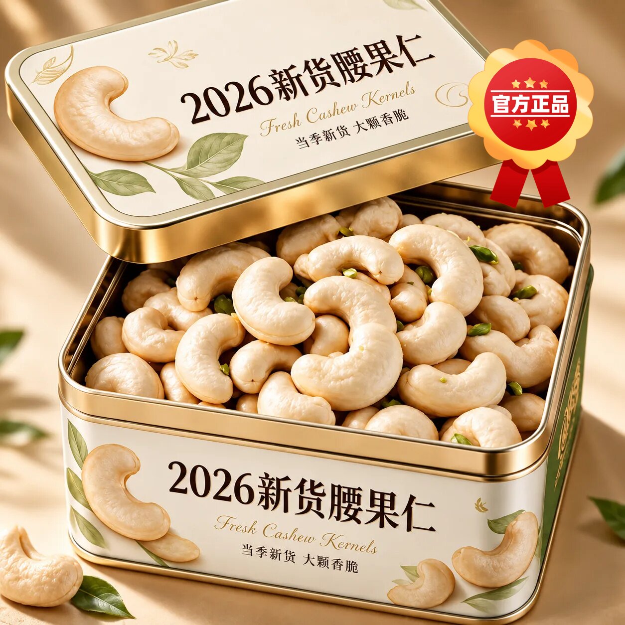 央妈推荐原味腰果仁500g越南特产生熟腰果白腰果坚果干即食无添加