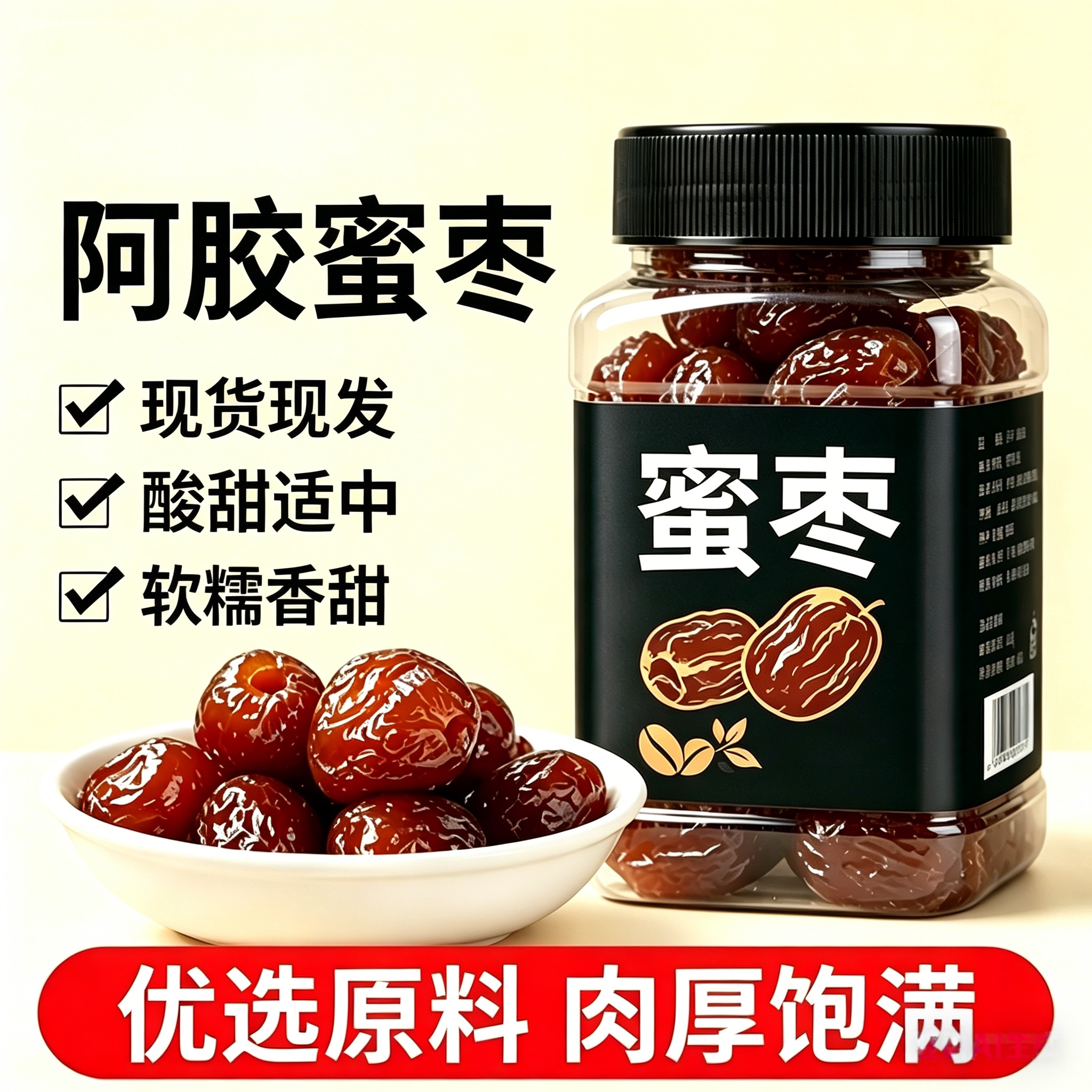 农科院阿胶蜜枣金丝去核红枣官方旗舰正品无核蜜饯果脯即食煲汤