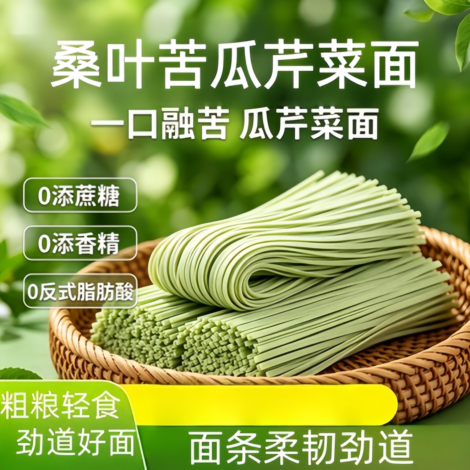 桑叶苦瓜芹菜面官方旗舰店无糖0添加糖尿人高血糖专用