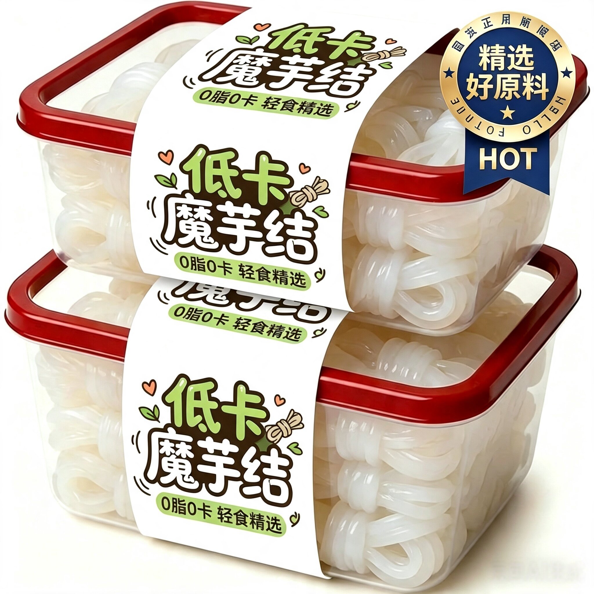 央妈推荐即食魔芋结官方旗舰店0脂肪大号商用关东煮无添加零食干