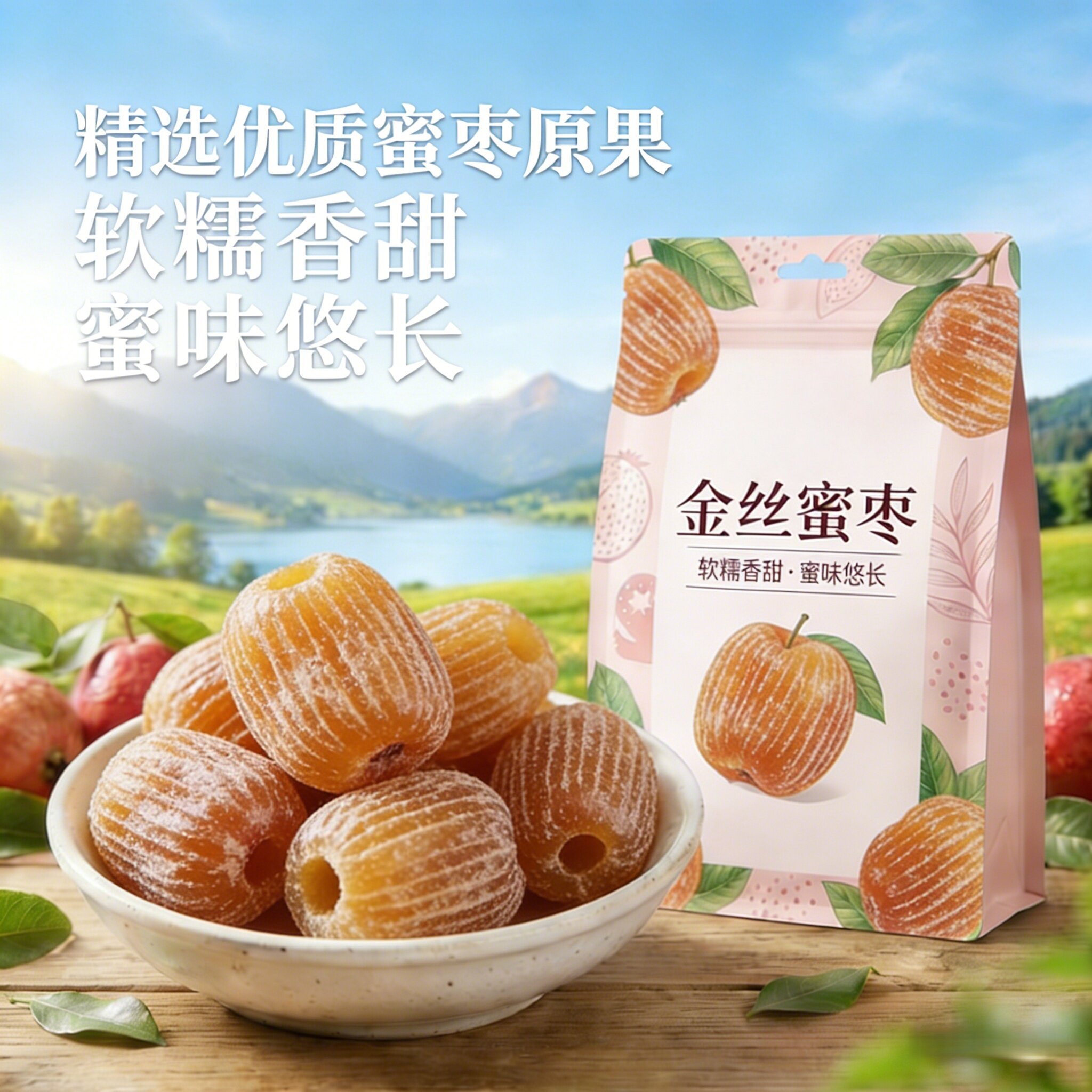 农科院金丝蜜枣去核无核水晶包粽子专用商用煲汤密枣蜜饯红枣零食