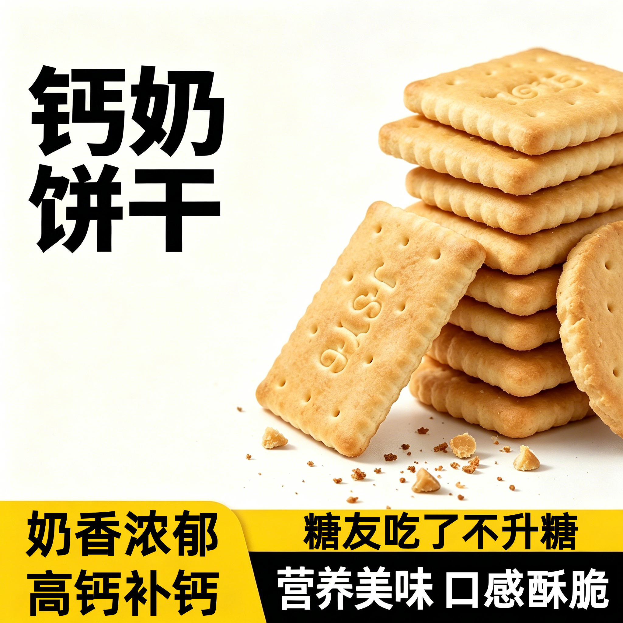 青岛钙奶饼干官方旗舰店山东整箱老式独立小包装婴儿营养钙奶饼干