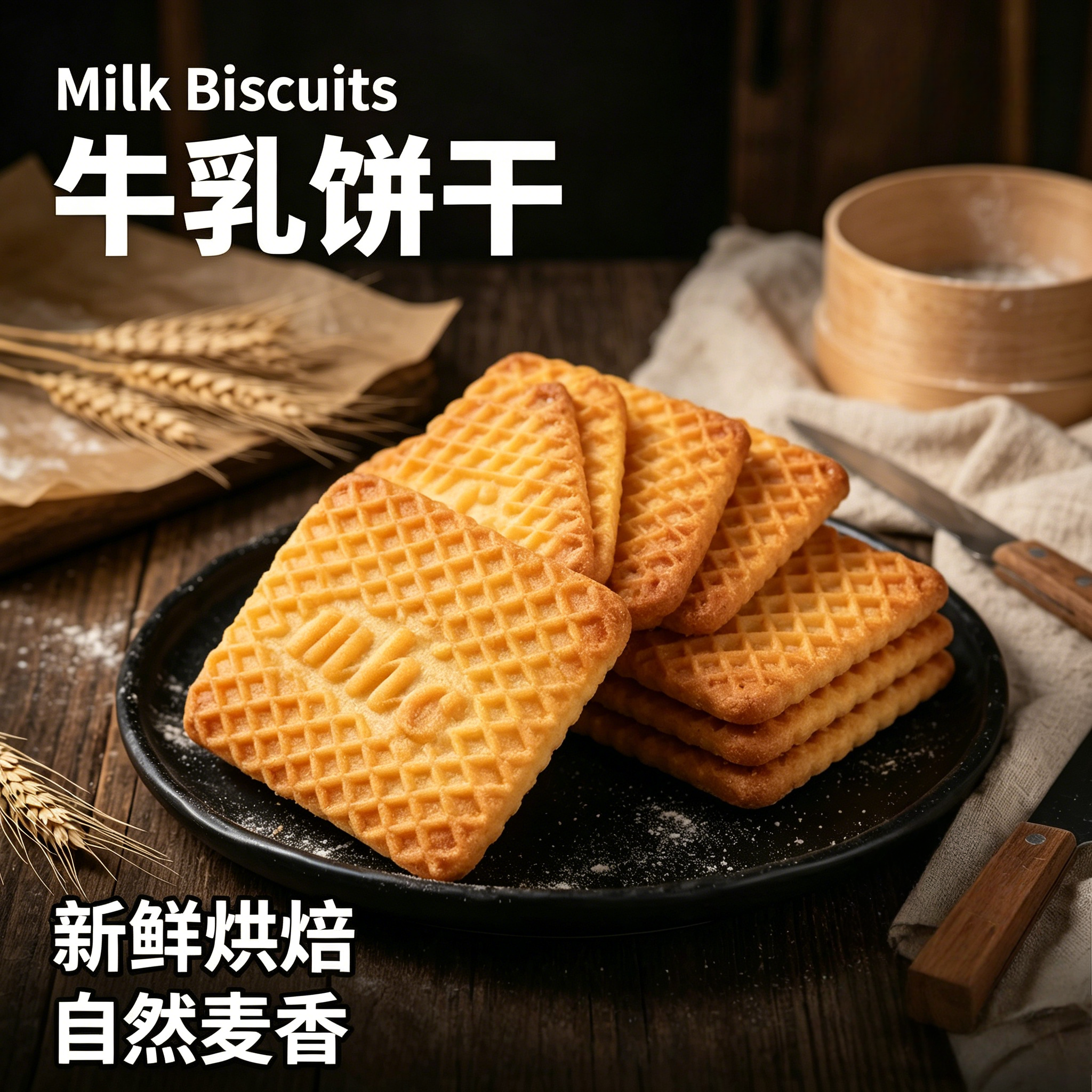 牛奶饼干零食老式特早餐仑苏酥老式饼干单独小包装零食官方旗舰店