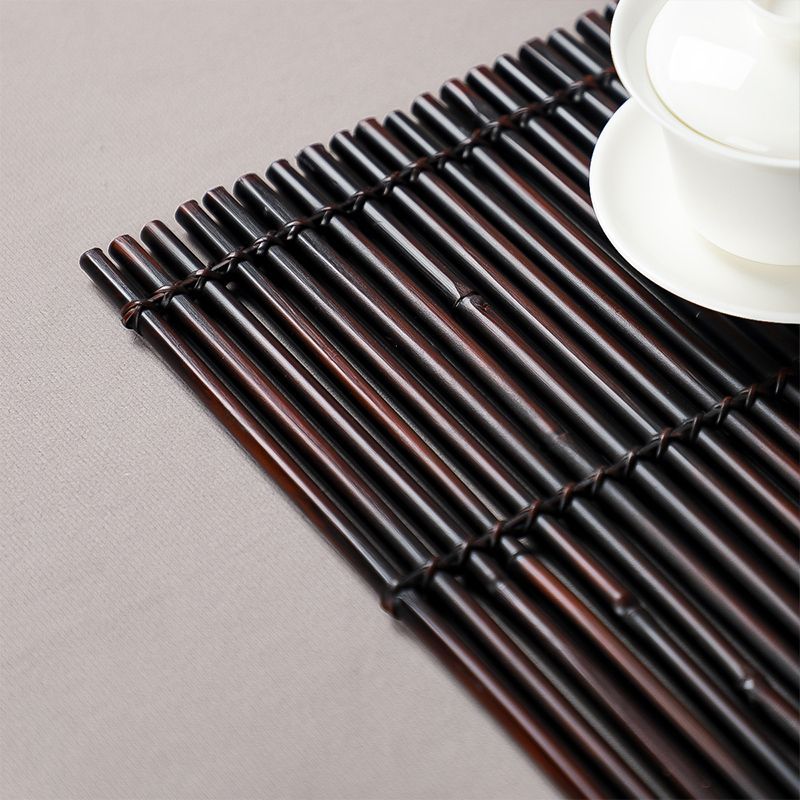 复古竹编制茶杯垫隔热方形