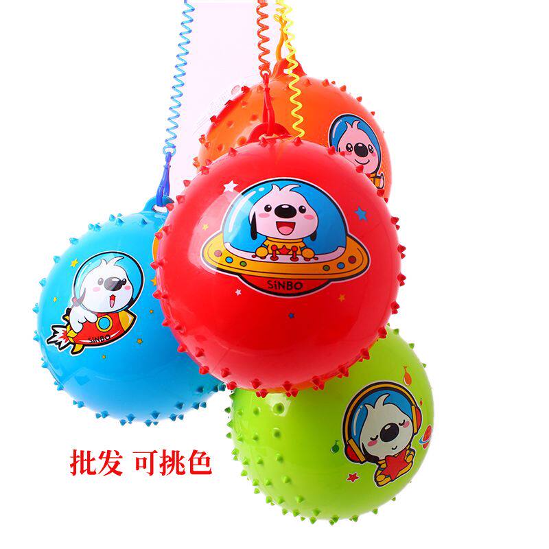 儿童吊环链子足球带弹簧绳