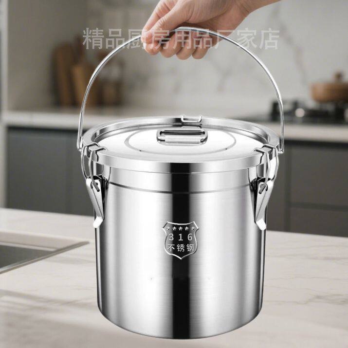 316不锈钢提桶手式密封圆