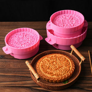 一斤大月饼模具新款2025手按压式商用500克1二三斤装大号老式磨具