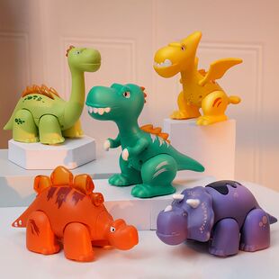 儿童小恐龙玩具男孩3到6岁益智仿真动物模型淘淘天才磁吸霸王龙