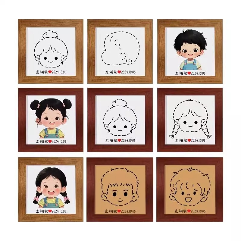 宝宝胎毛脐带纪念品diy相框