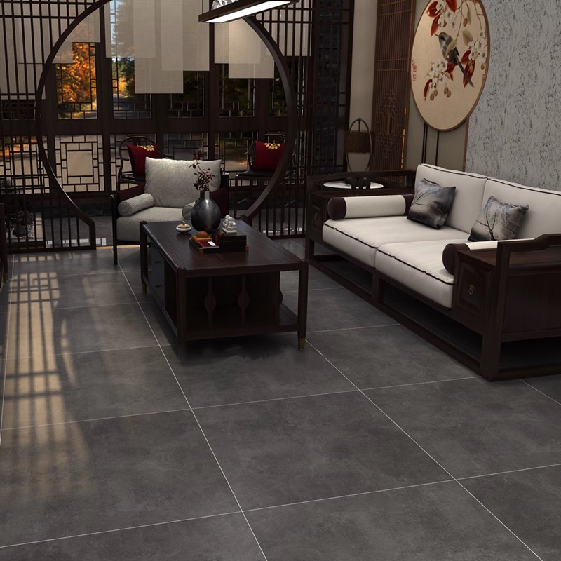 客厅防滑地板砖仿古瓷砖800室内复古工业风仿古砖O灰色地砖600x60