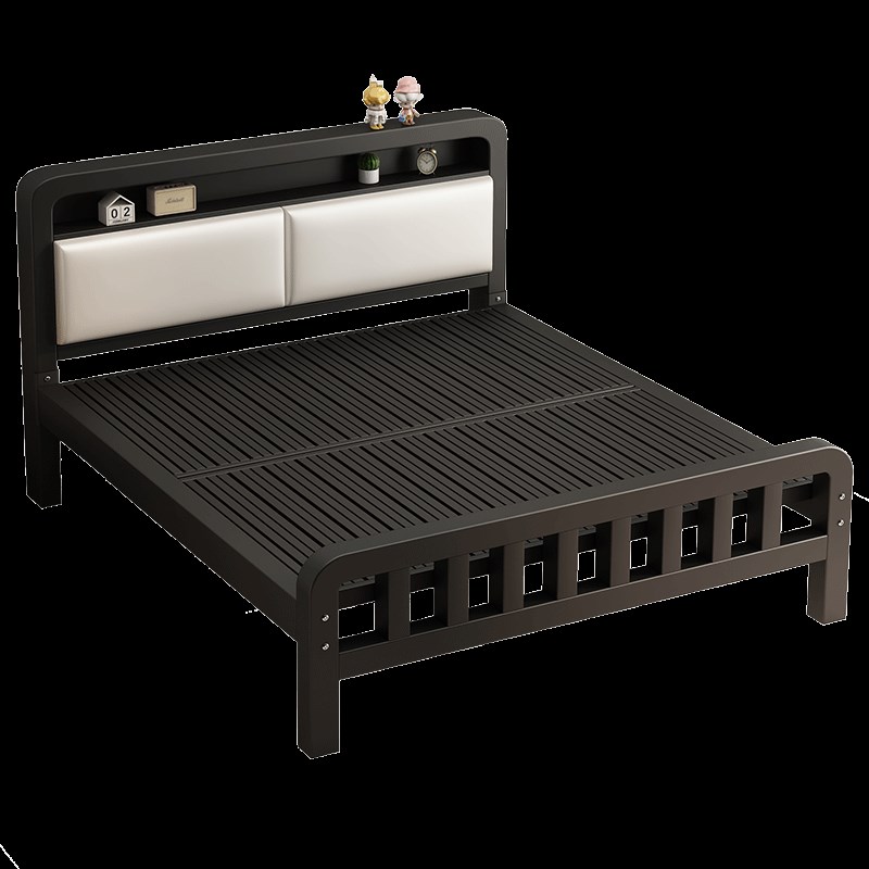 铁艺床家用主卧双人床1.5米单人宿舍加厚铁架床出租房用1.2米铁床