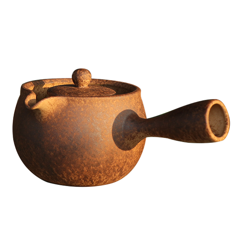 陶瓷煮茶器小青柑煮茶壶侧把壶黑茶煮茶炉专用功夫茶具加热泡茶壶