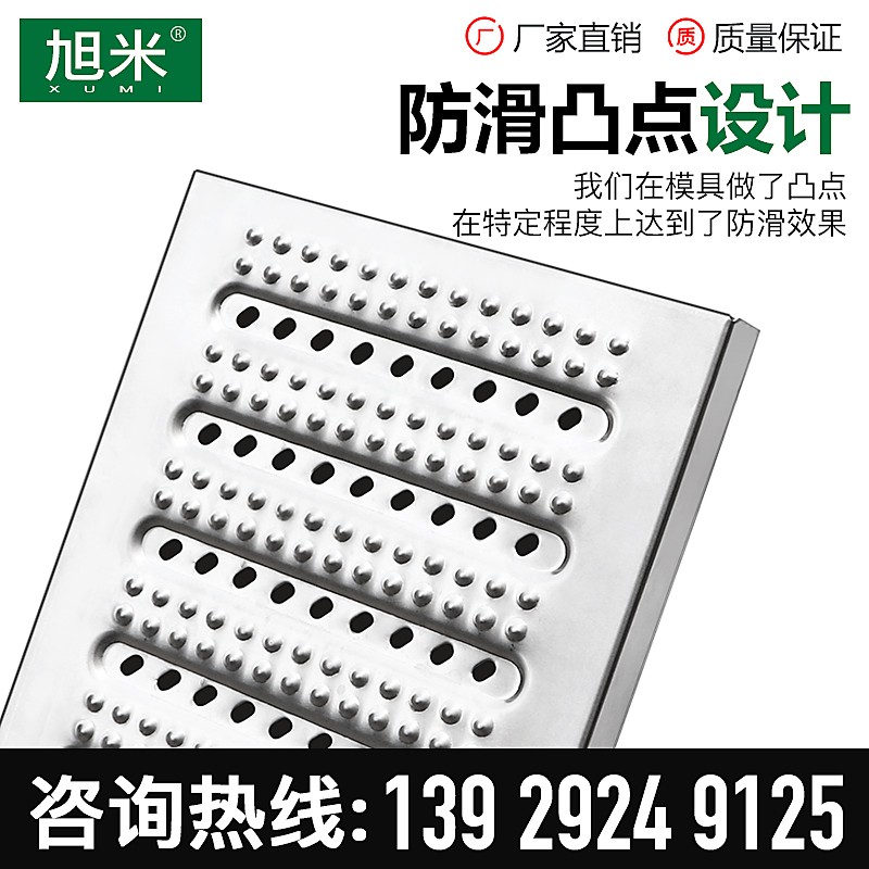 不锈钢地沟盖板304厨房水沟盖板201明沟下水道加厚篦子排水沟盖板