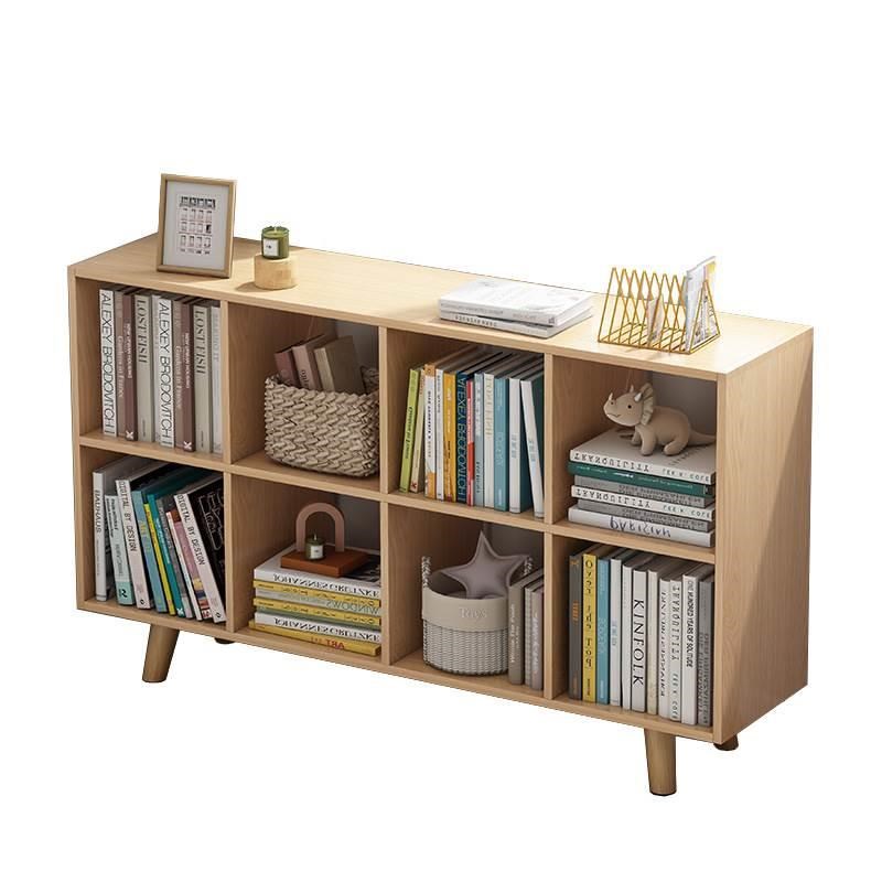 X6RO矮书架落地书柜家用客厅窄置物架卧室P实木腿柜子储物柜简