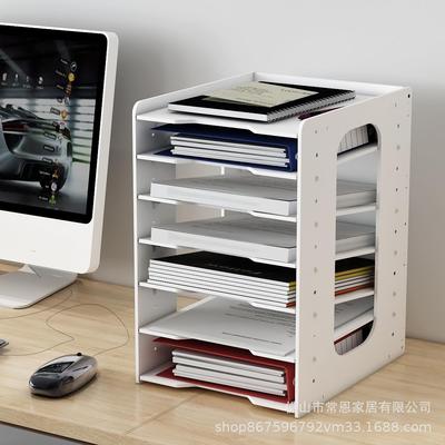 跨境供应文件架多层资料办公用品收纳分类桌面大容量文件置物架