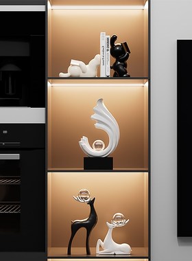 风生水起酒柜装饰品摆件轻奢高档客厅F玄关电视柜办公室招财工艺