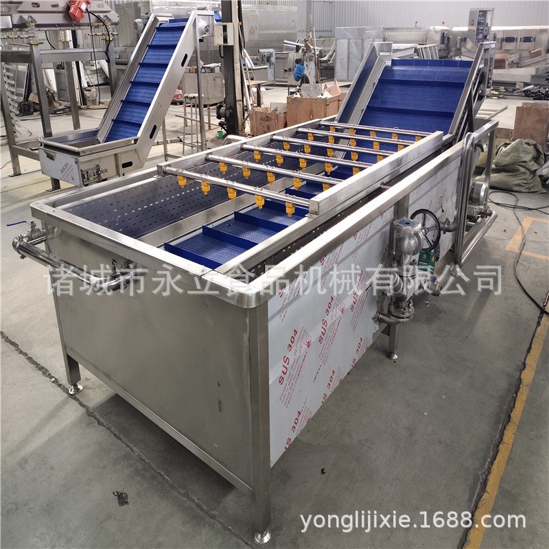 全自动净菜清洗漂烫线 预制菜整套流水线K 不锈钢蔬菜加工设备厂