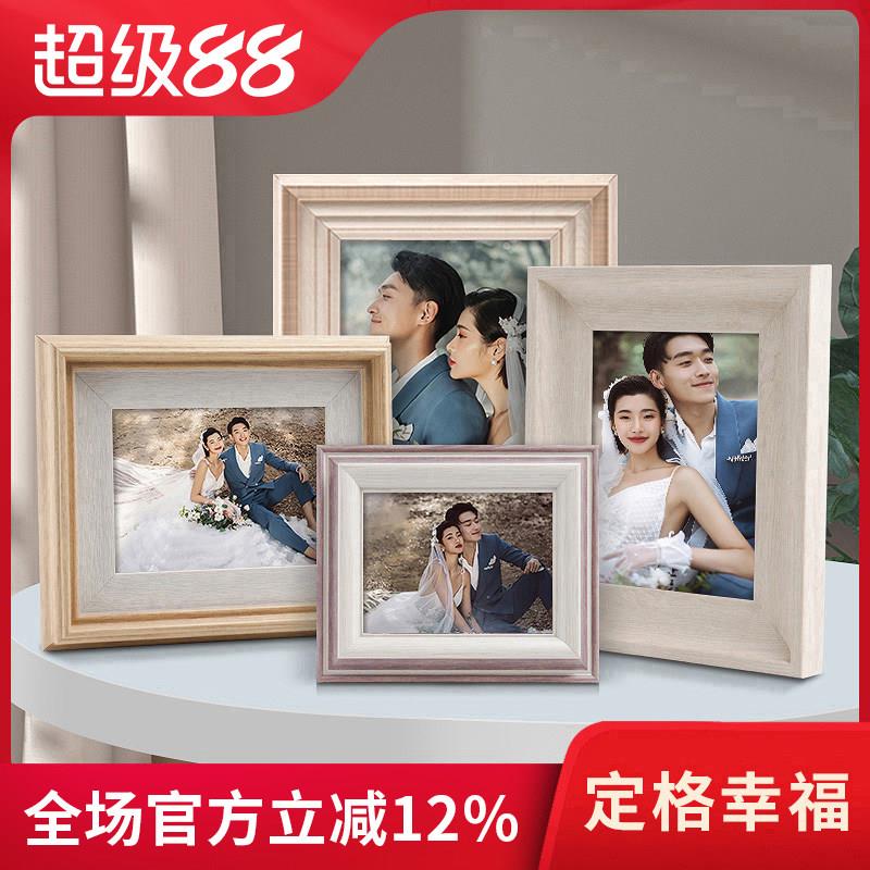 婚纱照摆台相框结婚证照片水晶儿童宝宝照8寸10寸12寸摆件定制作