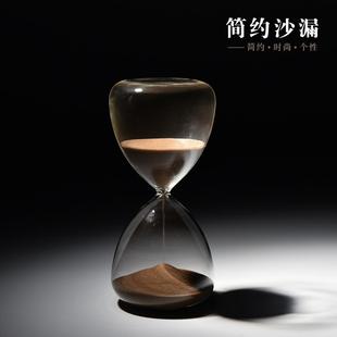 北欧家居彩色玻璃沙漏计时器15分钟创意沙漏复古桌面摆件新居送礼