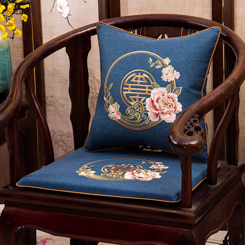 中式红木沙发椅子坐垫实木家具太师椅餐椅家用圈椅垫茶桌茶椅坐垫
