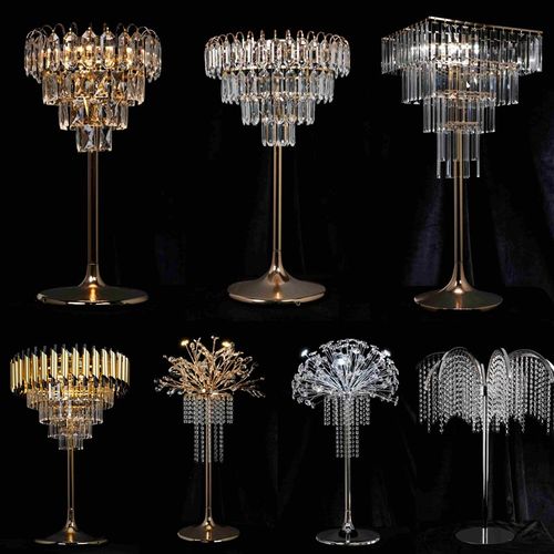 婚庆压克力充电款冰长条桌花器酒店婚礼堂发光水晶桌面摆件装饰道